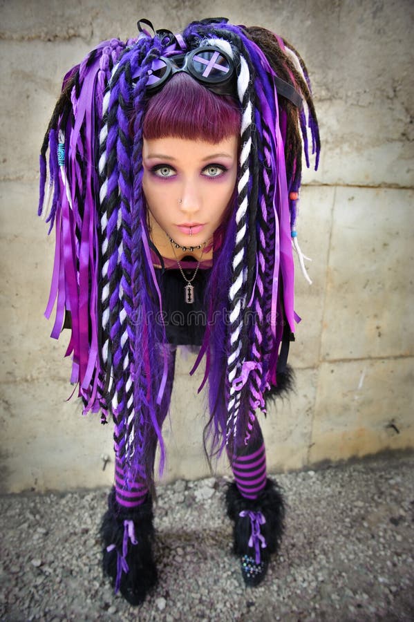 Cyber gothic meisje royalty-vrije stock afbeelding