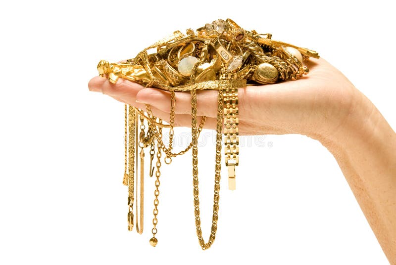 Het Goud van de Holding van de hand Het Goud van de Holding van de hand