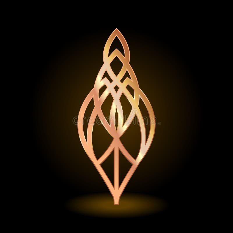 Het Gouden Symbool royalty-vrije illustratie Het Gouden Symbool royalty-vrije illustratie