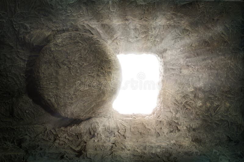 Het Graf van Jesus With Light Coming van binnenuit stock fotografie Het Graf van Jesus With Light Coming van binnenuit stock fotografie