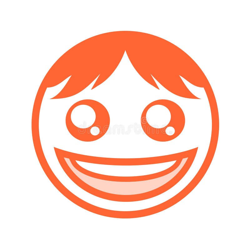 Het grappige gelukkige gezicht trekt vector illustratie Het grappige gelukkige gezicht trekt vector illustratie