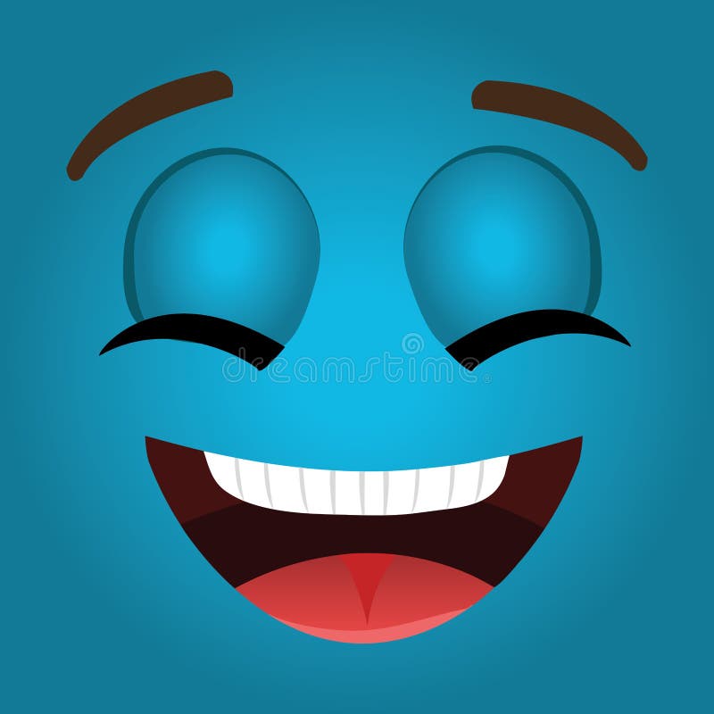 Het grappige ontwerp van het emoticonbeeldverhaal vector illustratie Het grappige ontwerp van het emoticonbeeldverhaal vector illustratie