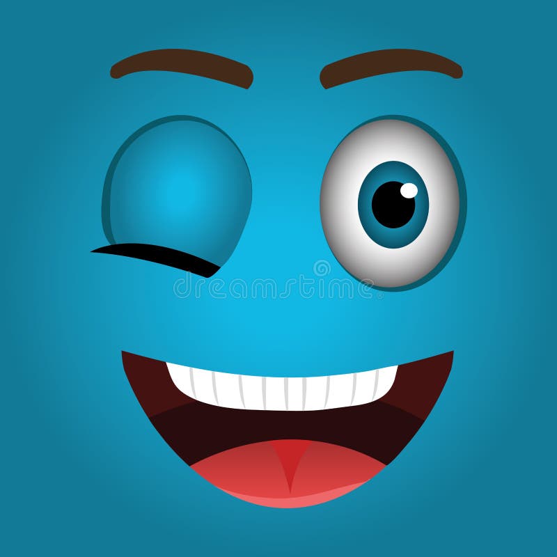 Het grappige ontwerp van het emoticonbeeldverhaal stock illustratie Het grappige ontwerp van het emoticonbeeldverhaal stock illustratie
