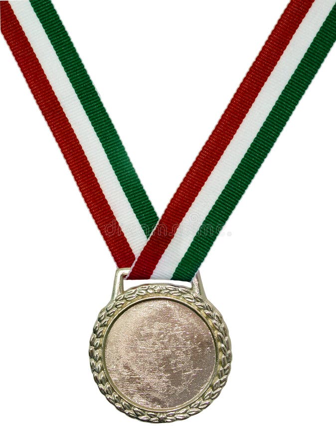 Het groene & Rode Medaillon van het Lint royalty-vrije stock fotografie Het groene & Rode Medaillon van het Lint royalty-vrije stock fotografie