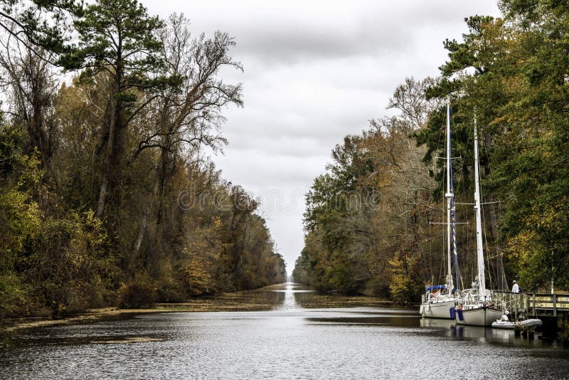 The Dismal Swamp Canal is located along the eastern edge of the Great Dismal Swamp in Virginia and North Carolina in the United States. It is the oldest continually operating man-made canal in the United States, opened in 1805 and it is part of the Intercoastal Waterway. The Dismal Swamp Canal is located along the eastern edge of the Great Dismal Swamp in Virginia and North Carolina in the United States. It is the oldest continually operating man-made canal in the United States, opened in 1805 and it is part of the Intercoastal Waterway.