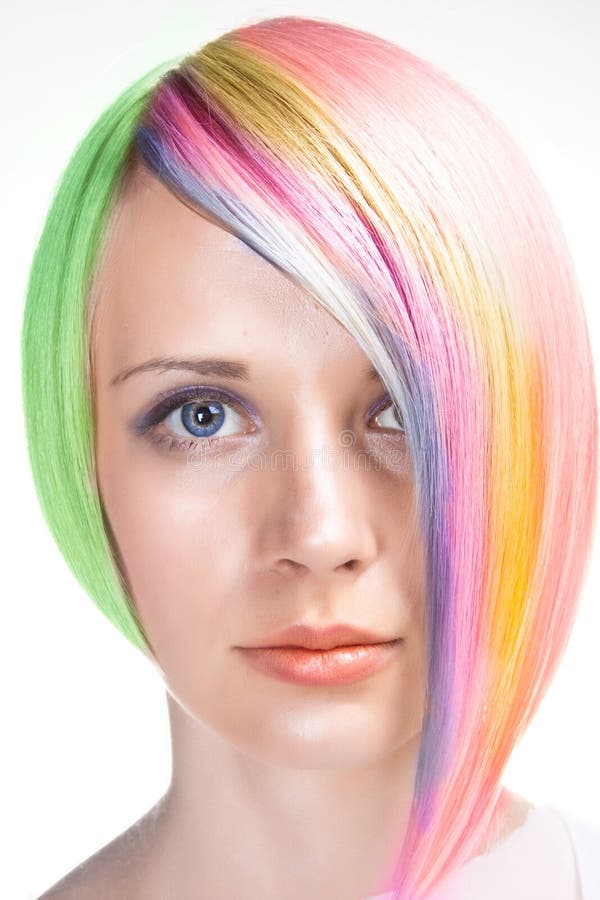 Het haar van Rainbowed