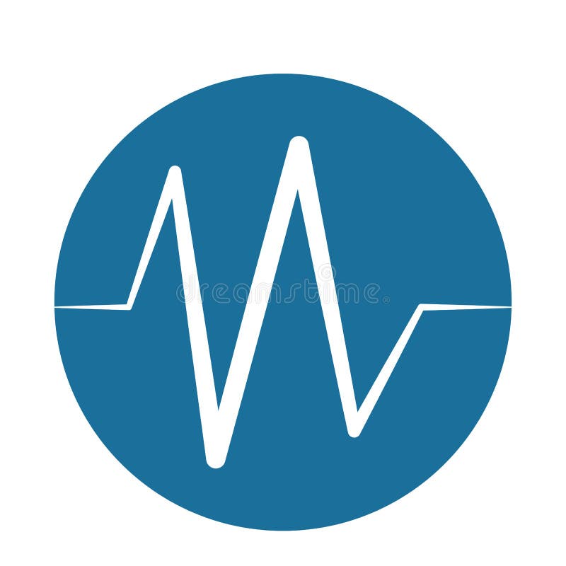 Het hart sloeg impuls controlerend blauwe achtergrond stock illustratie Het hart sloeg impuls controlerend blauwe achtergrond stock illustratie