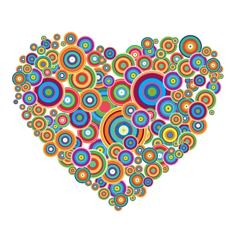 Disco hart stock illustratie