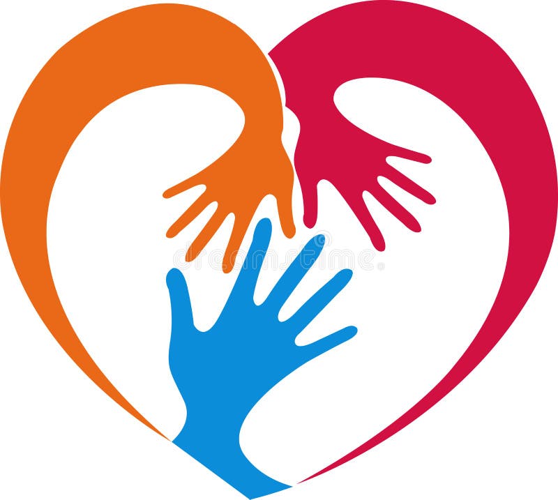 Het hart van de hand vector illustratie Het hart van de hand vector illustratie