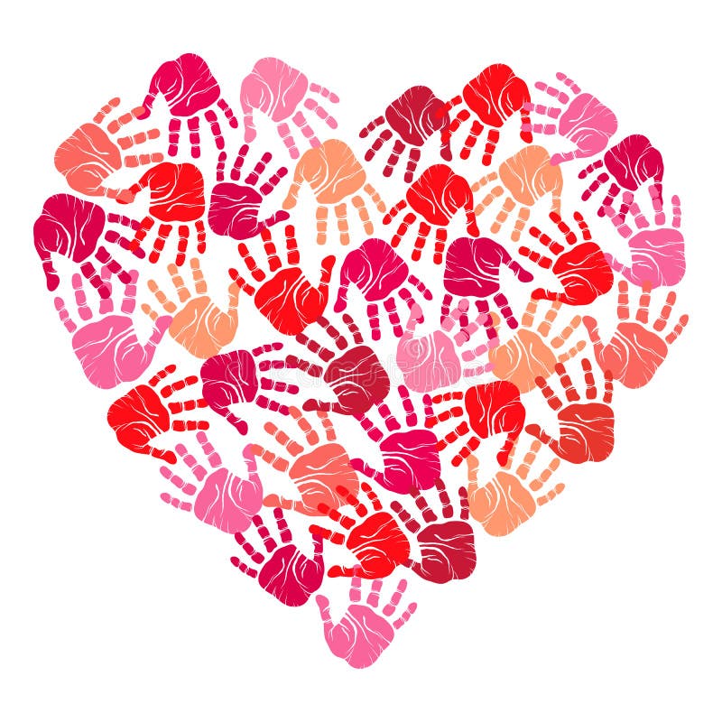 Het hart van de handdruk, vectorillustratie royalty-vrije illustratie Het hart van de handdruk, vectorillustratie royalty-vrije illustratie