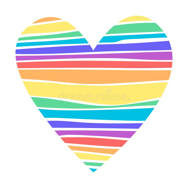 Het hart van de regenboog royalty-vrije illustratie Het hart van de regenboog royalty-vrije illustratie