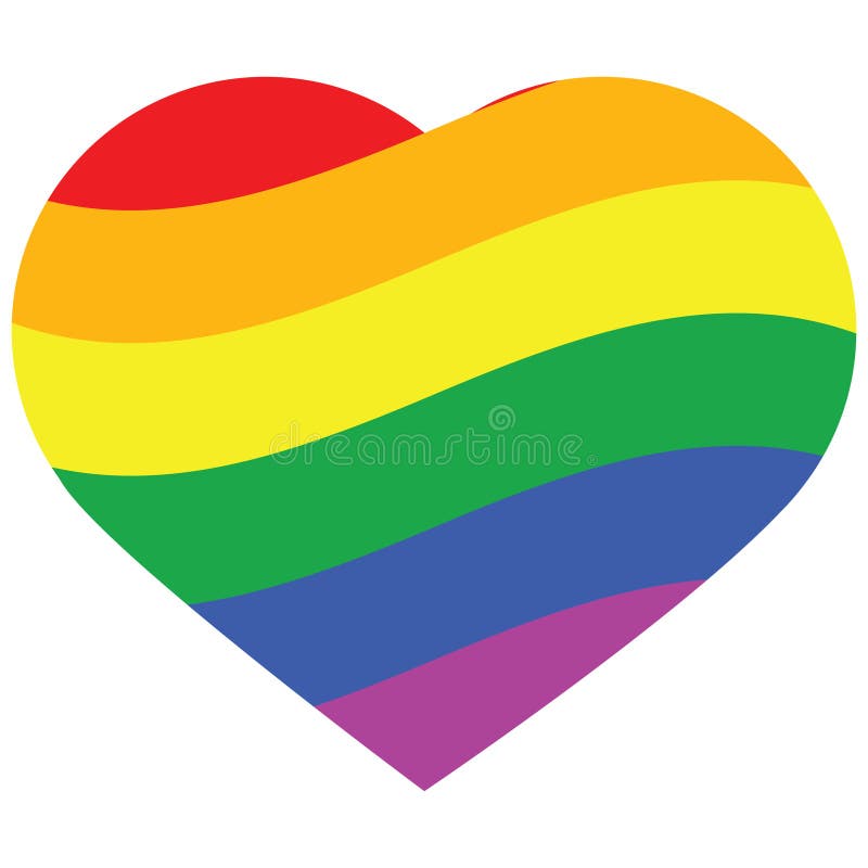 Het hart van de regenboog vector illustratie Het hart van de regenboog vector illustratie