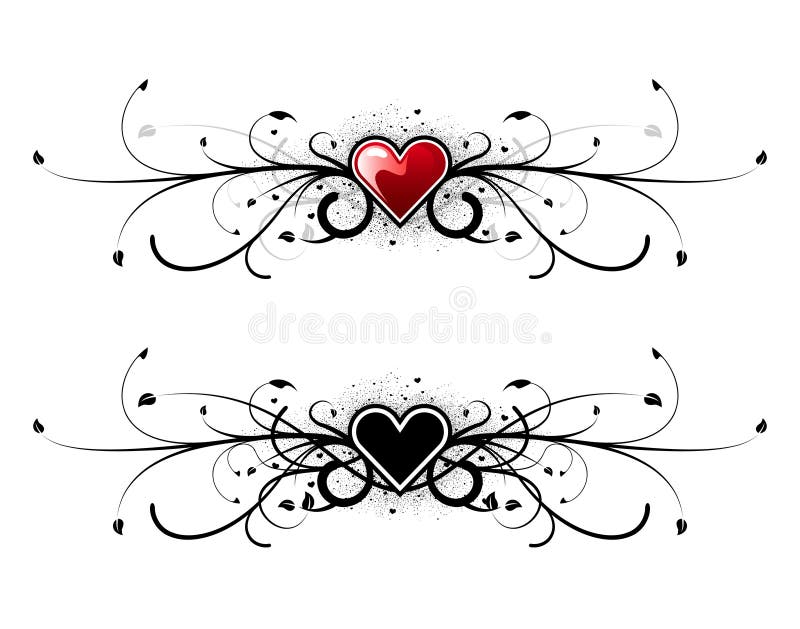 Het hart van de valentijnskaart bloemen vector illustratie Het hart van de valentijnskaart bloemen vector illustratie