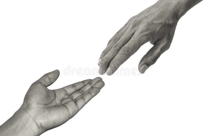 Helpende hand royalty-vrije stock afbeelding