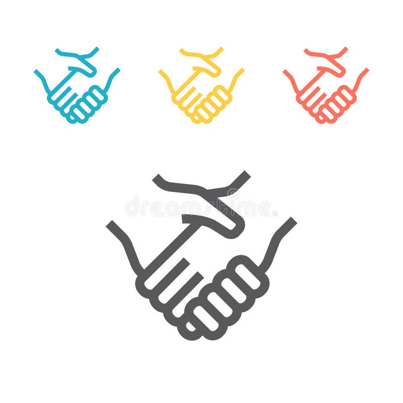 Het helpen van Hand van de de lijnkunst van de contractovereenkomst het vectorpictogram voor apps en websites vector illustratie Het helpen van Hand van de de lijnkunst van de contractovereenkomst het vectorpictogram voor apps en websites vector illustratie