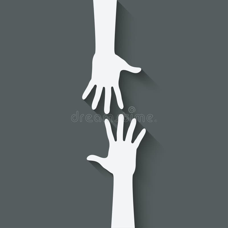 Het helpen van handsymbool stock illustratie Het helpen van handsymbool stock illustratie