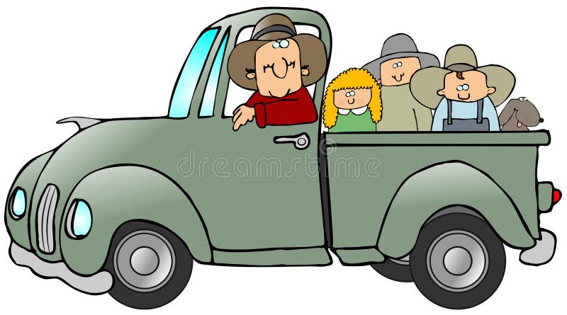 Het Hoogtepunt van de vrachtwagen van Jonge geitjes vector illustratie Het Hoogtepunt van de vrachtwagen van Jonge geitjes vector illustratie