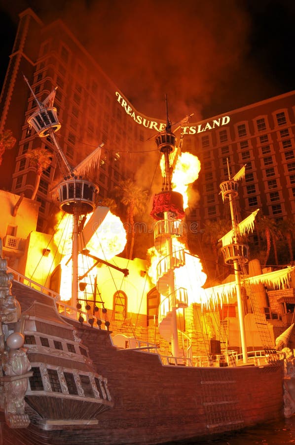 Het Hotel las Vegas van het Eiland van de schat stock fotografie Het Hotel las Vegas van het Eiland van de schat stock fotografie