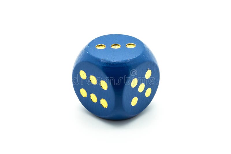 Het houten Blauw dobbelt op Witte Achtergrond royalty-vrije stock fotografie Het houten Blauw dobbelt op Witte Achtergrond royalty-vrije stock fotografie