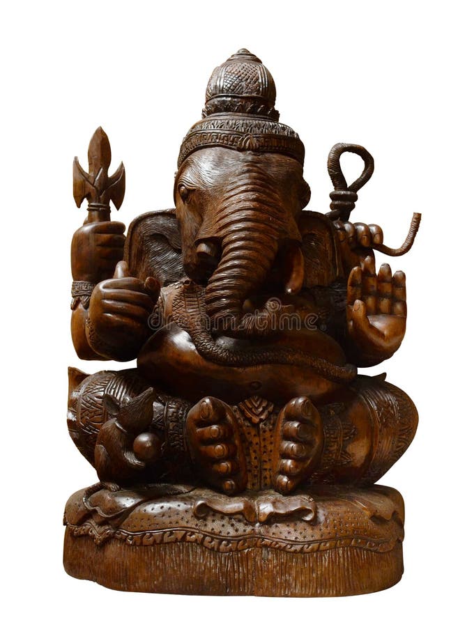 Het Houtsnijwerk Van Ganesh Stock Foto