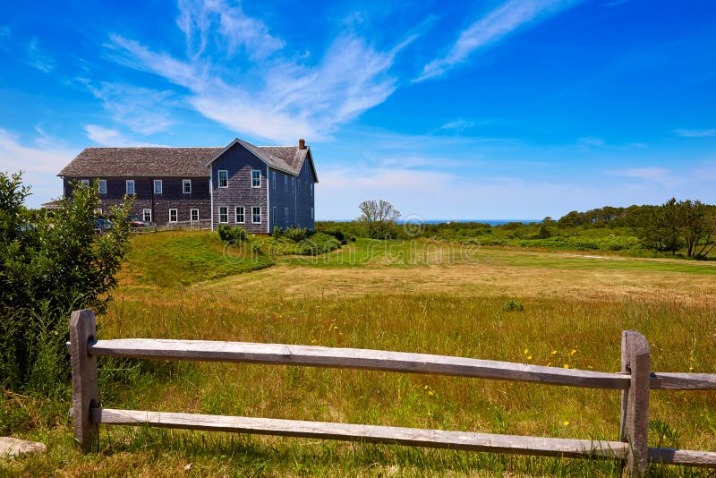 Het huis van Cape Cod Truro in Massachusetts de V.S. royalty-vrije stock foto Het huis van Cape Cod Truro in Massachusetts de V.S. royalty-vrije stock foto