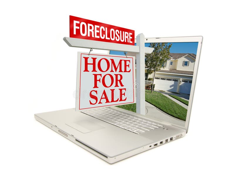 Het Huis van de verhindering voor het Teken & Laptop van de Verkoop vector illustratie Het Huis van de verhindering voor het Teken & Laptop van de Verkoop vector illustratie