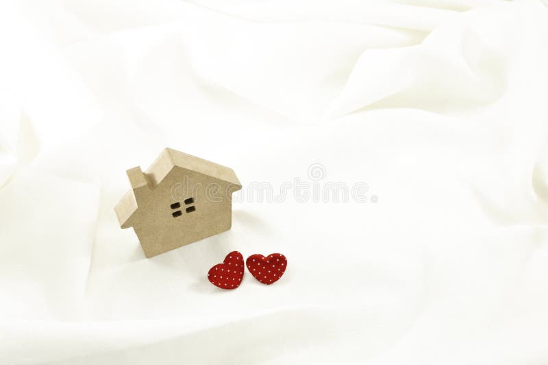 Het huis van Valentine Day ` s seet royalty-vrije stock foto's Het huis van Valentine Day ` s seet royalty-vrije stock foto's