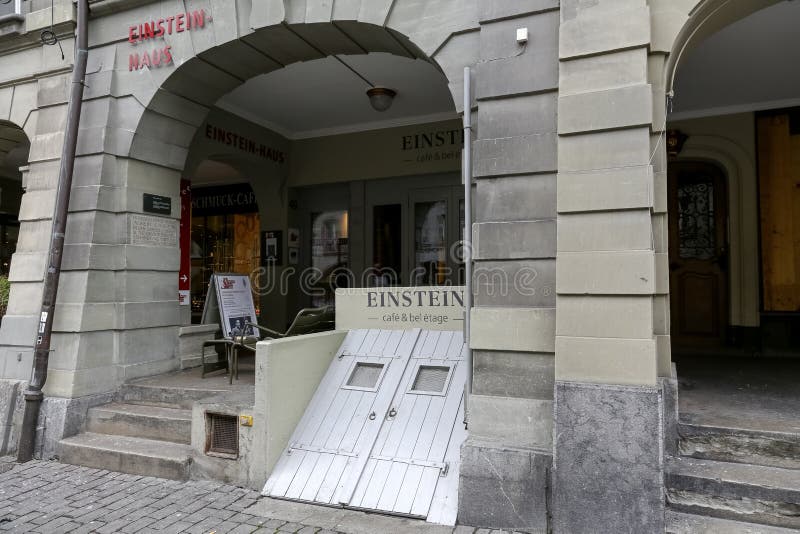 Het huis waar Albert Einstein leefde royalty-vrije stock foto Het huis waar Albert Einstein leefde royalty-vrije stock foto