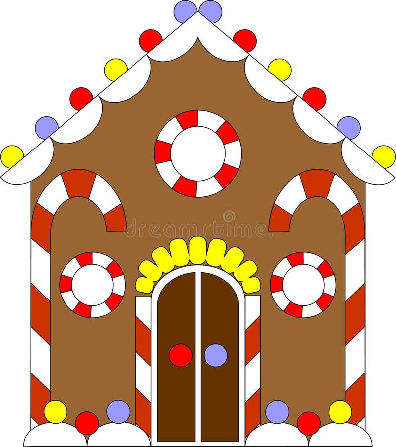 Het huiskleur 02 van de peperkoek vector illustratie Het huiskleur 02 van de peperkoek vector illustratie