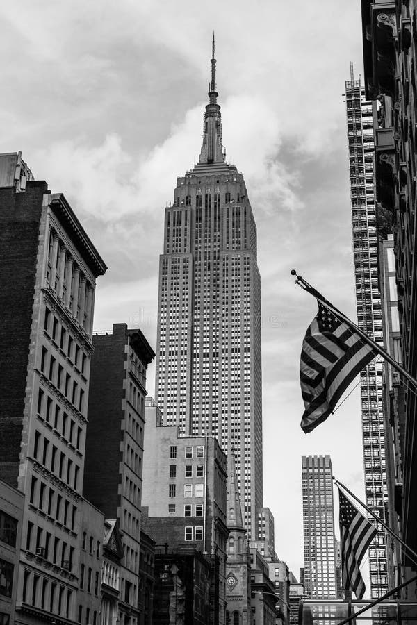 Het iconische Empire State Building de Stad in van Manhattan, New York, de V.S. royalty-vrije stock foto Het iconische Empire State Building de Stad in van Manhattan, New York, de V.S. royalty-vrije stock foto