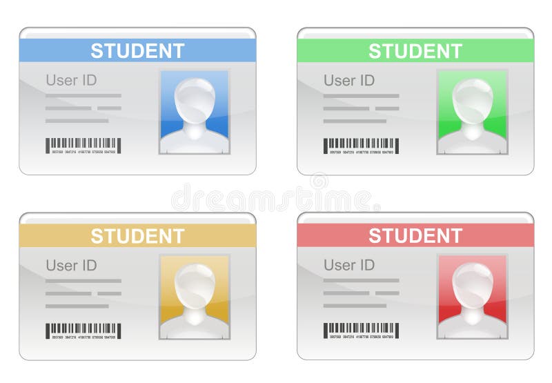 Het Identiteitskaart Van De Student Stock Illustratie Illustration of
