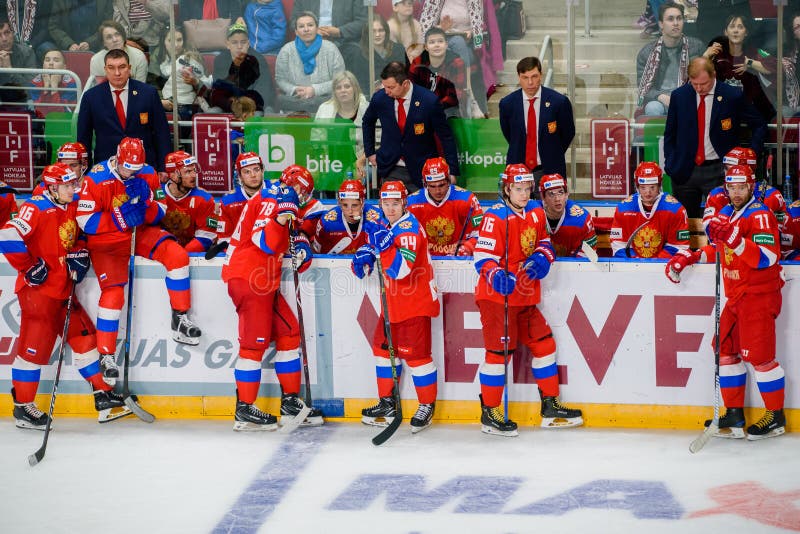 Het ijshockeyteam van nationale mensen van Rusland royalty-vrije stock fotografie Het ijshockeyteam van nationale mensen van Rusland royalty-vrije stock fotografie
