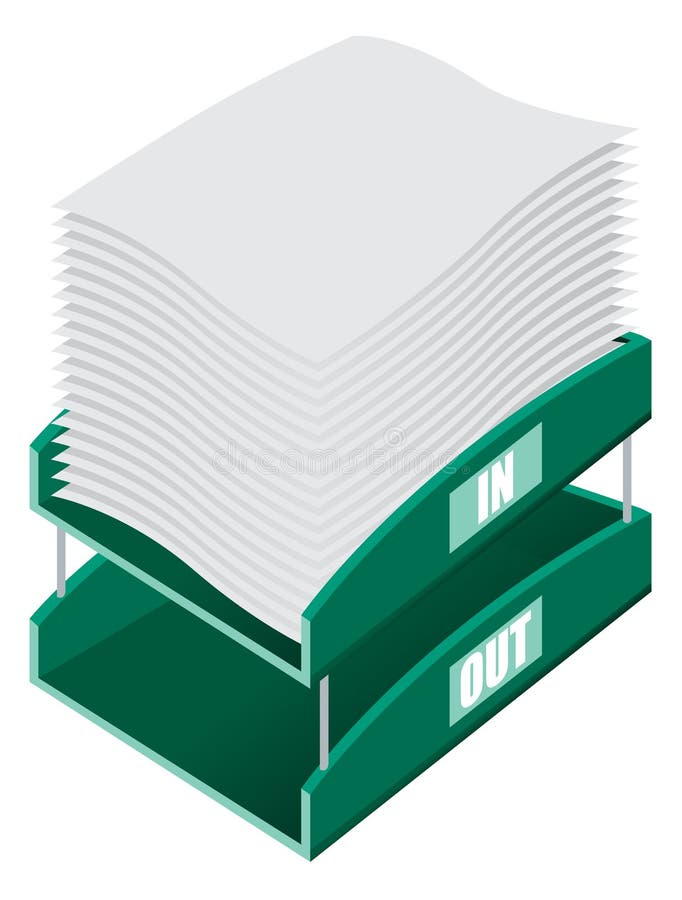 Het Indienen van het bureau Dienblad stock illustratie Het Indienen van het bureau Dienblad stock illustratie