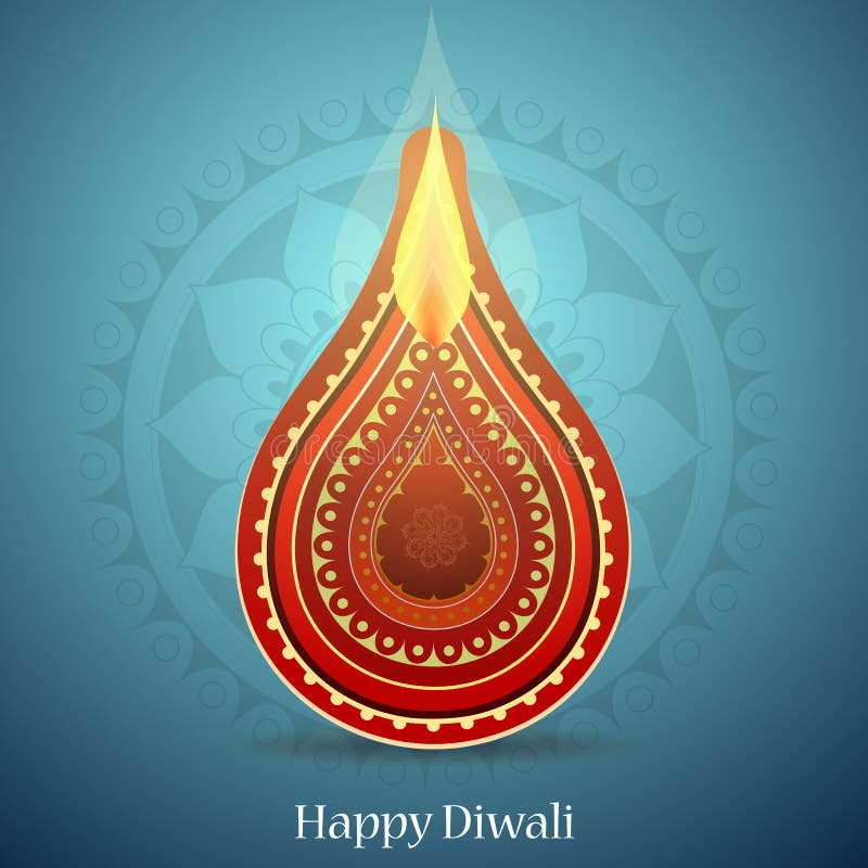 Het Indische ontwerp van de de groetkaart van festivaldiwali royalty-vrije illustratie Het Indische ontwerp van de de groetkaart van festivaldiwali royalty-vrije illustratie