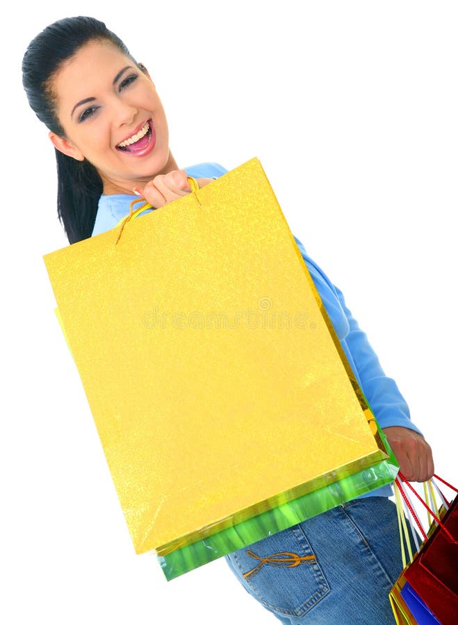 Het jonge Winkelen van het Meisje stock fotografie