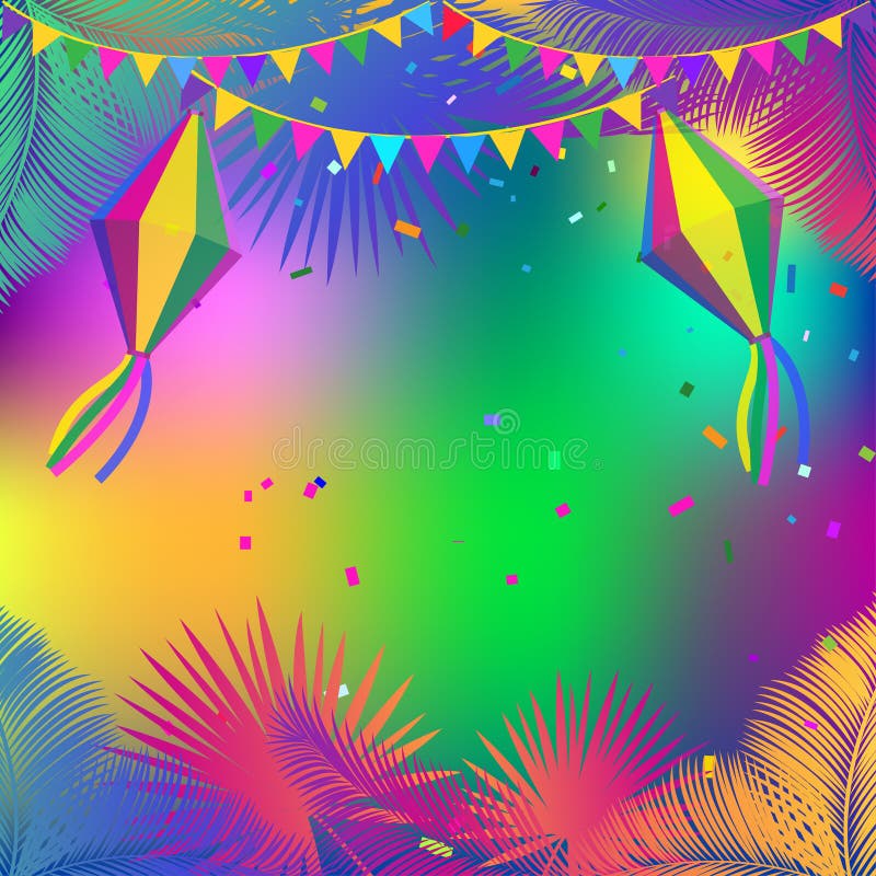 Het kader van het de Zomerfestival van Carnaval Festa Junina vector illustratie Het kader van het de Zomerfestival van Carnaval Festa Junina vector illustratie