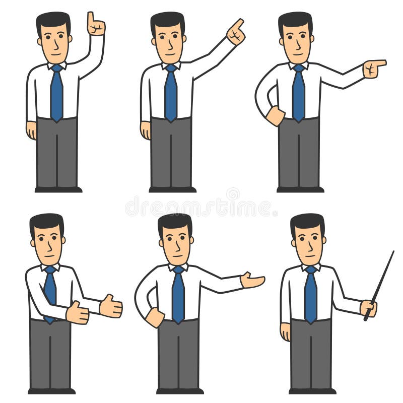 Het karakter van de manager - reeks 03 royalty-vrije illustratie Het karakter van de manager - reeks 03 royalty-vrije illustratie