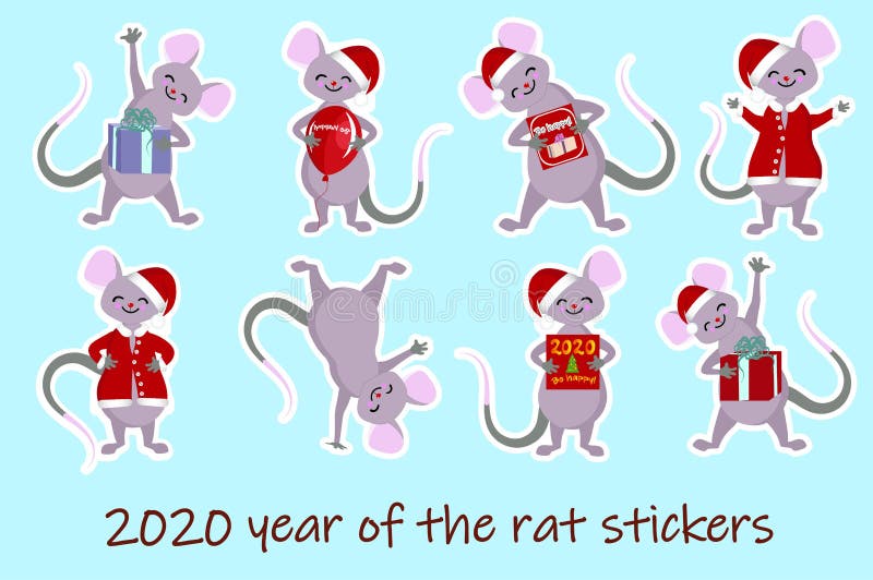 Het karakterjaar van de muis leuk baby van het muisjaar van het dierlijke huisdier van de ratten Chinese dierenriem stock illustratie Het karakterjaar van de muis leuk baby van het muisjaar van het dierlijke huisdier van de ratten Chinese dierenriem stock illustratie