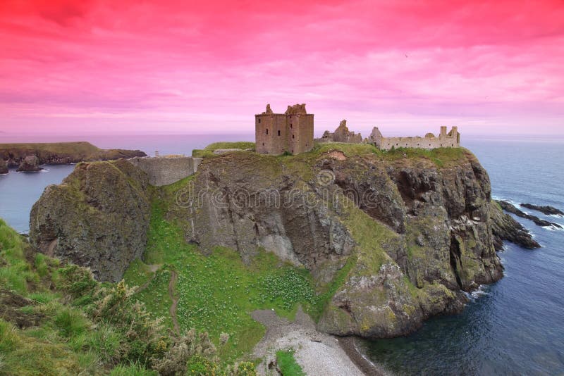 Het Kasteel van Dunnottar, Schotland, het UK royalty-vrije stock foto Het Kasteel van Dunnottar, Schotland, het UK royalty-vrije stock foto