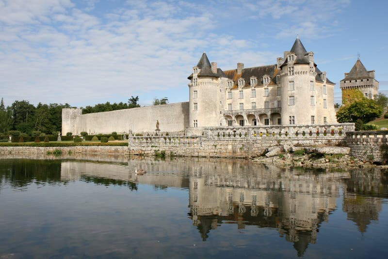Het Kasteel van La roche-Courbon royalty-vrije stock fotografie Het Kasteel van La roche-Courbon royalty-vrije stock fotografie