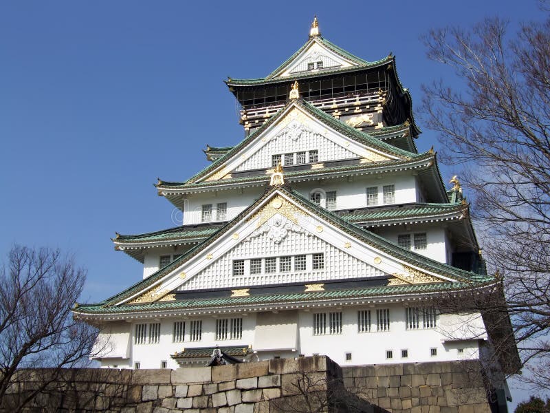 Het Kasteel van Osaka royalty-vrije stock afbeeldingen Het Kasteel van Osaka royalty-vrije stock afbeeldingen