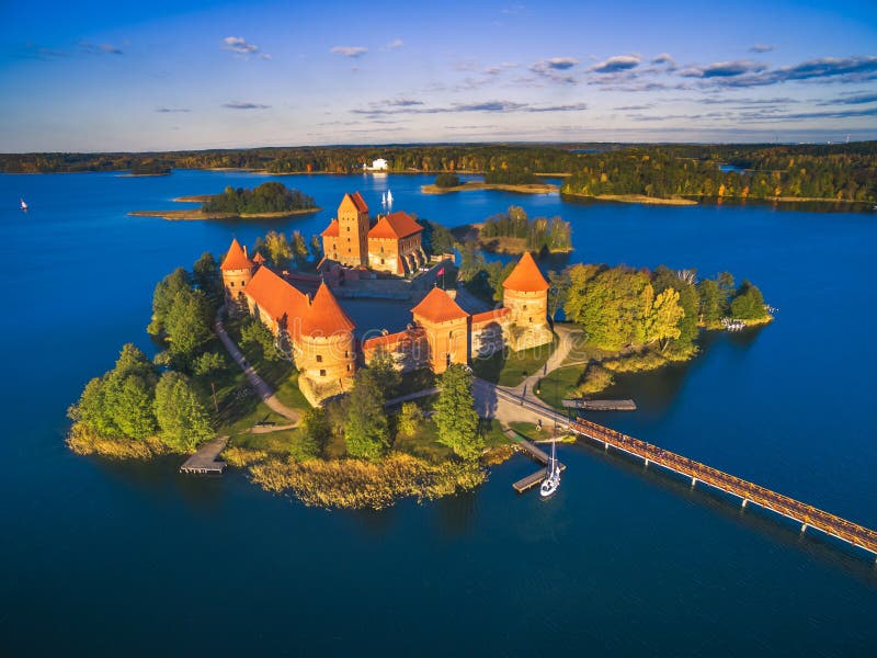 Het kasteel van Trakai stock afbeeldingen Het kasteel van Trakai stock afbeeldingen