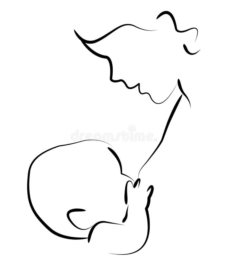 Het kind van de moeder vector illustratie Het kind van de moeder vector illustratie
