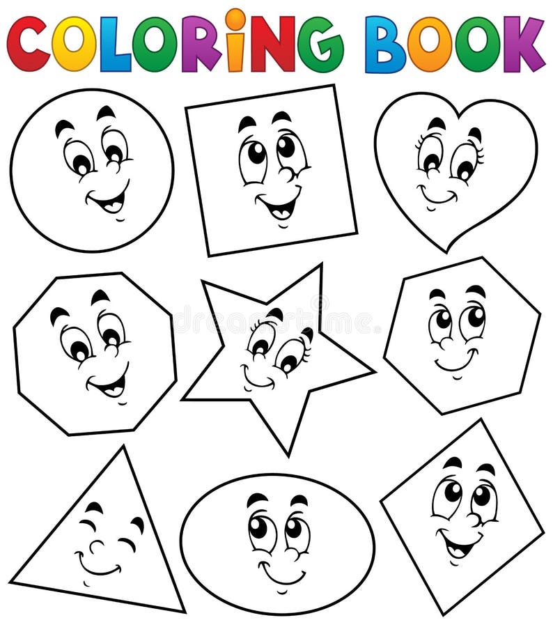 Het kleuren boek diverse vormen 1 stock illustratie Het kleuren boek diverse vormen 1 stock illustratie