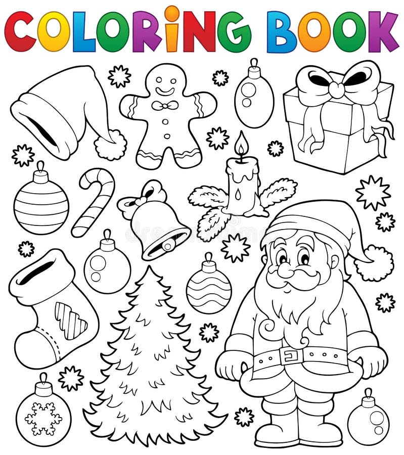 Het kleuren thematics 4 van boekkerstmis