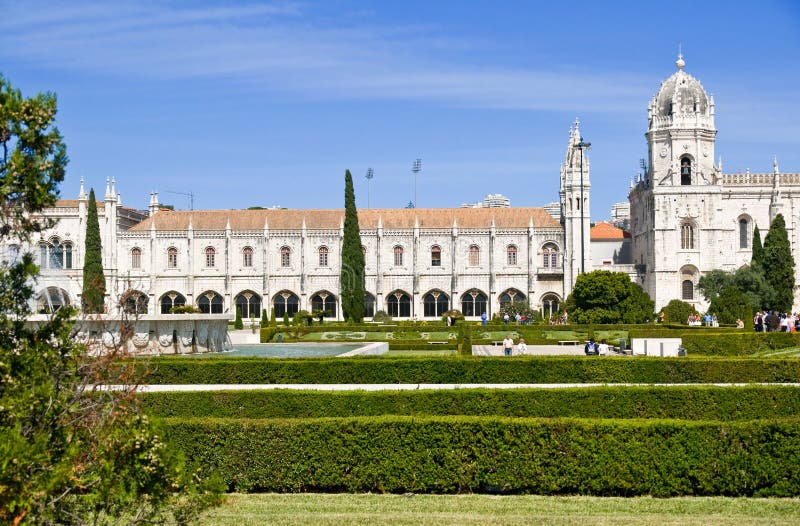 Hiëronymietenklooster stock foto's