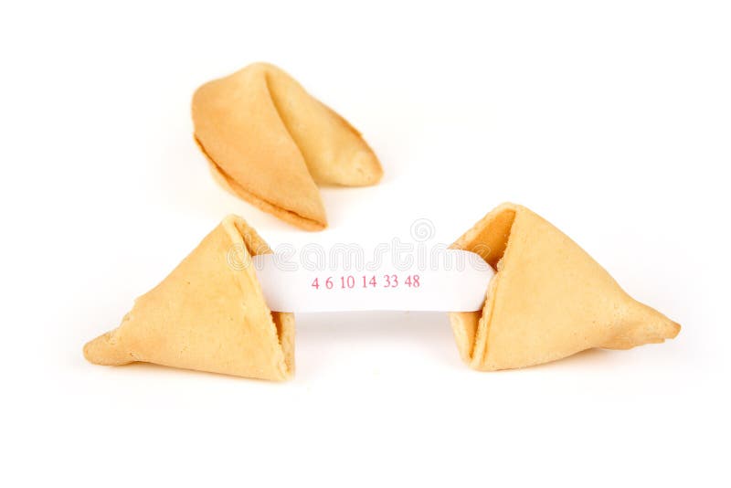 Fortune Cookie with white background. Fortune Cookie with white background
