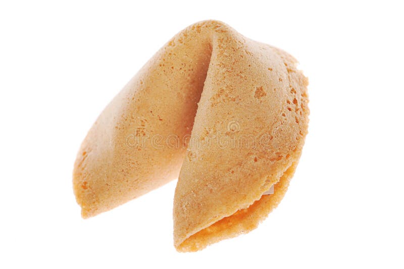 Close-up of an isolated fortune cookie. Close-up of an isolated fortune cookie.