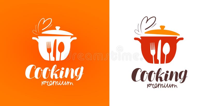 Het koken, keuken, het kokenembleem Restaurant, menu, koffie, diner etiket of pictogram Vector illustratie