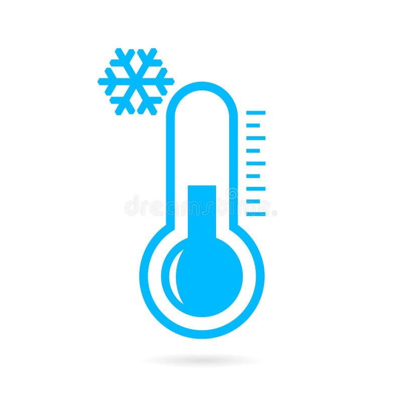 Het koude pictogram van de weerthermometer